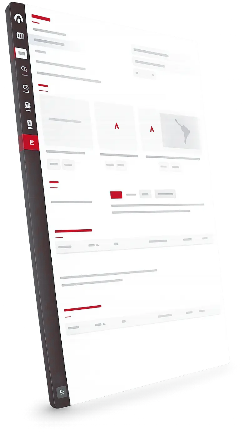 Panel de administración de Sekurity Cloud con la flota de un cliente en el mapa